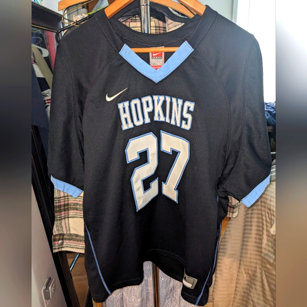 Johns Hopkins Men's Lacrosse Jersey by Nike Team, L #27
